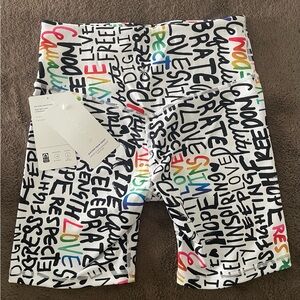 NWT Athleta Pride Elation Train Shorts Sz Medium